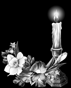 Цветы со свечой - картинки для гравировки